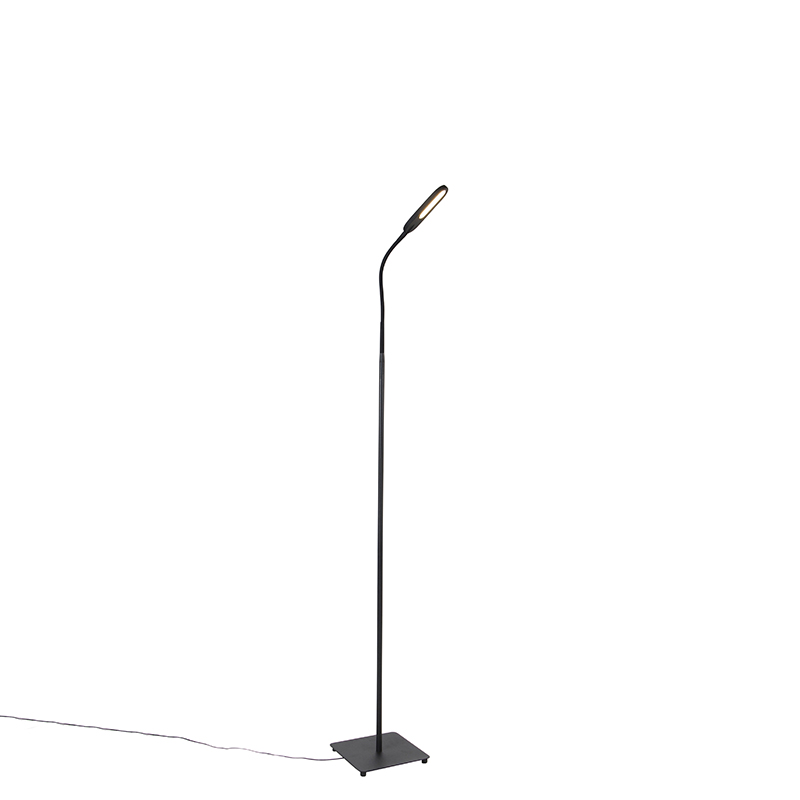 lampadaire moderne noir avec led dimmable en 4 étapes - botot