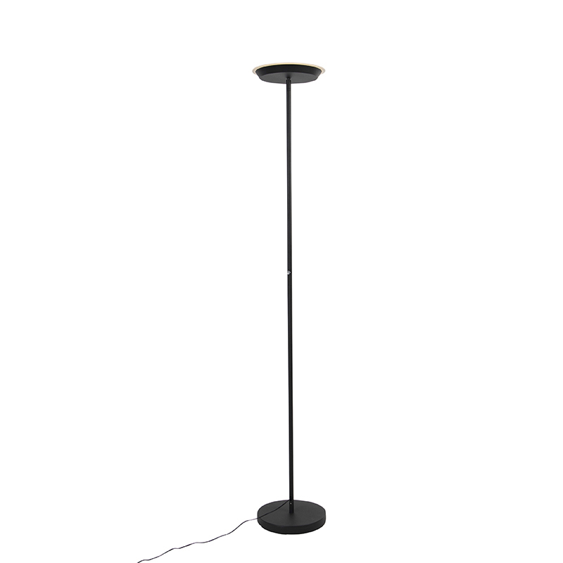 Vloerlamp zwart 3-staps dimbaar incl. LED en touch dimmer - Pondi
