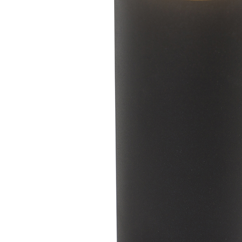 lampe d'extérieur sur pied noire avec abat-jour opale blanc 30 cm ip44 - odense