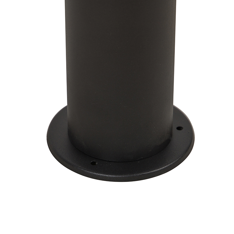 lampe d'extérieur sur pied noire avec abat-jour opale blanc 30 cm ip44 - odense