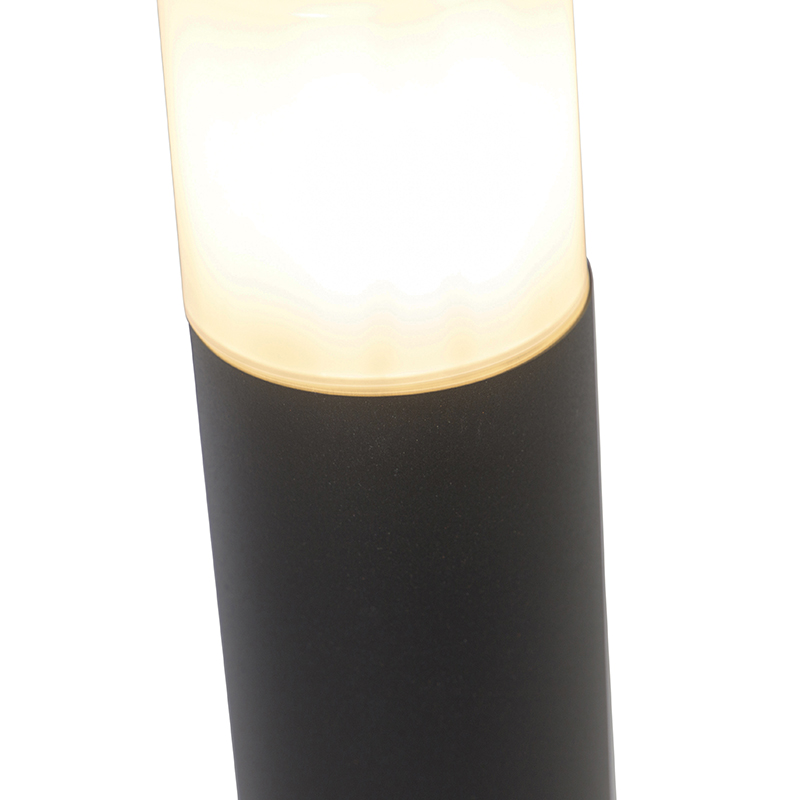 Lámpara de exterior negra con pantalla opalina blanca 50 cm - Odense