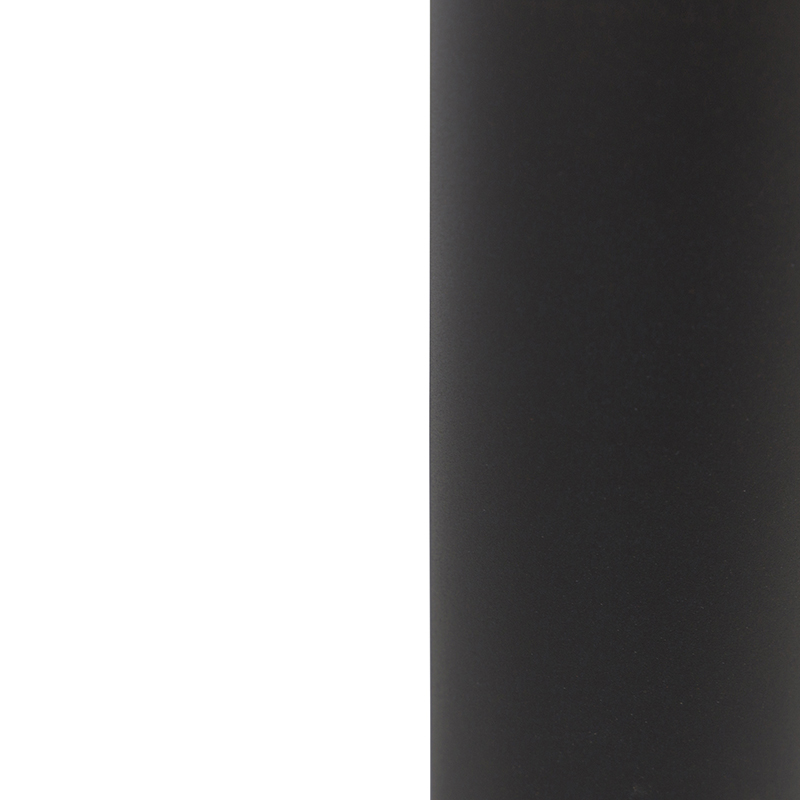 lampe d'extérieur noire avec abat-jour blanc opale 50 cm - odense