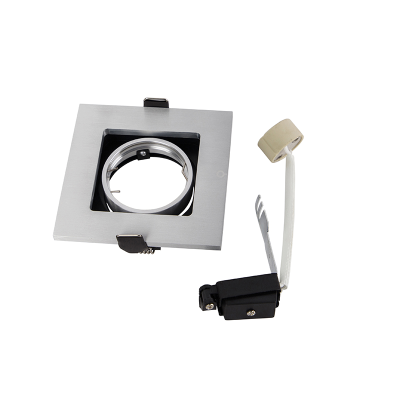 Set Of 10 Recessed Spotlights Aluminum - Qure 12 Set of 10 recessed spotlights aluminum - Qure