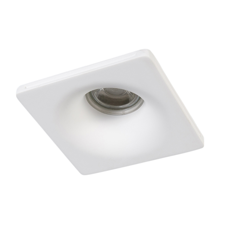 Vertiefter Fleck weiß 12 cm quadratisch - Zigeunerstuck