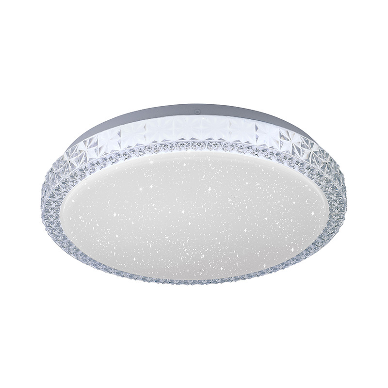 Plafonnière wit 30 cm incl. LED dimbaar met sterrenhemel - Jona Plafonnière wit 30 cm incl. LED dimbaar met sterrenhemel - Jona