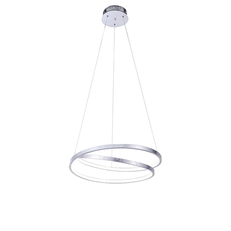 Design hanglamp zilver 55 cm incl. LED dimbaar - Rowan Design hanglamp zilver 55 cm incl. LED dimbaar - Rowan