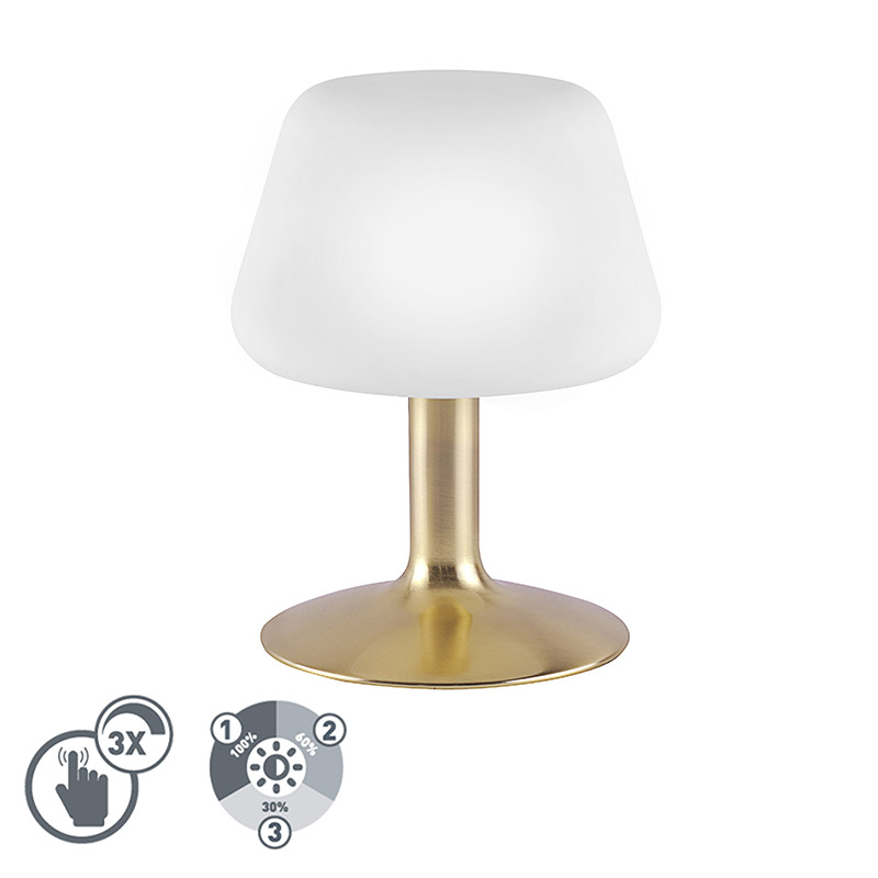 Tafellamp goud met 3-staps touchdimmer incl. LED - Tilly Tafellamp goud met 3-staps touchdimmer incl. LED - Tilly