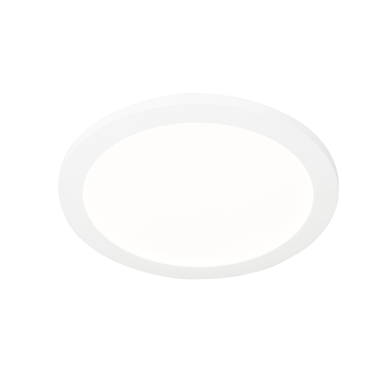 Strop biely 30 cm vrátane LED 3-stupňovo stmievateľný IP44 - Steve