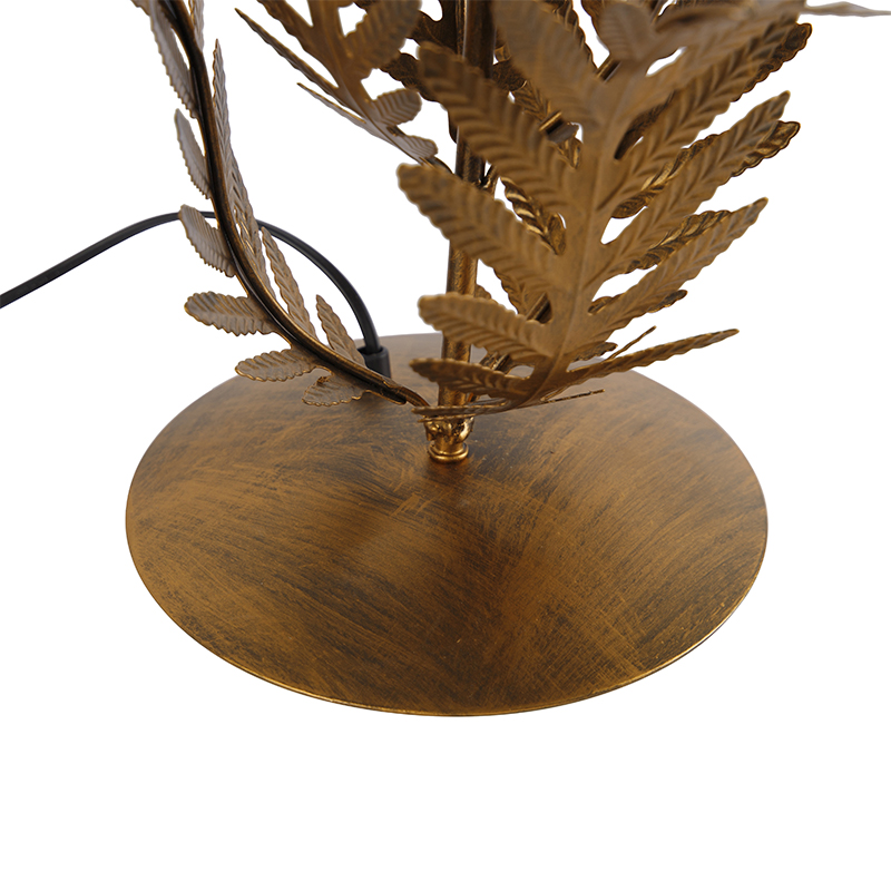 lampe de table vintage en or sans abat-jour - botanica