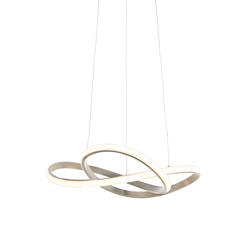 Dizajnové závesné svietidlo oceľové vrátane LED 3-stupňového stmievania - Ruta