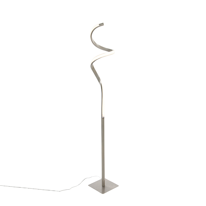 Značka Trio Leuchten - Dizajnová stojaca lampa z ocele vrátane LED s dotykovým stmievačom - Ruta