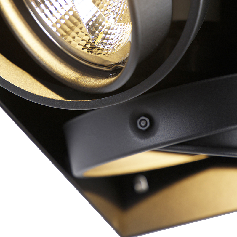 Smart Recessed Spotlight Black Trimless 2-Lights Incl. 2 Wifi GU10 111mm - Oneon
