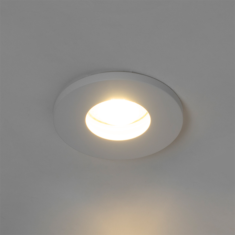 Set of 6 Modern Bathroom Recessed Spotlights White - Shed