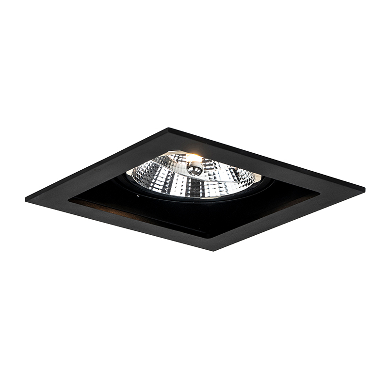 spot encastrable moderne noir 18 cm orientable - artemis 111