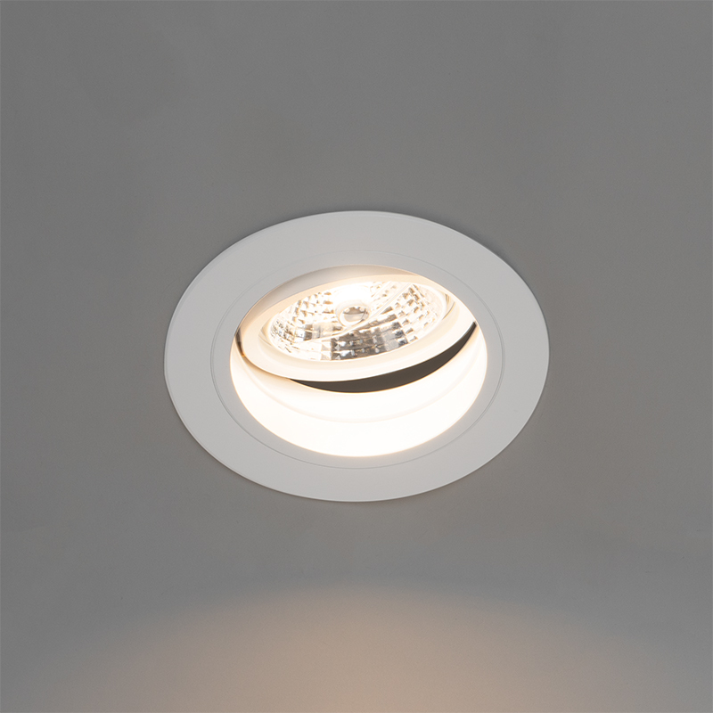 Set di 6 Faretto da incasso rotondo bianco regolabile - CHUCK 70