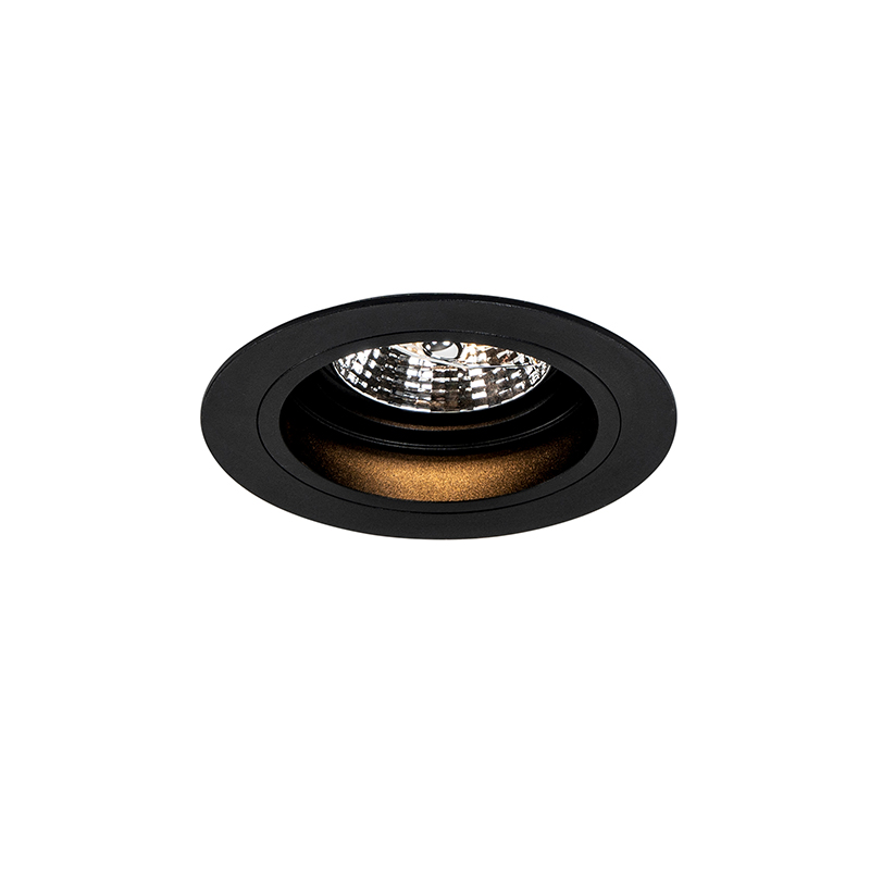 spot encastrable rond noir réglable - chuck 70