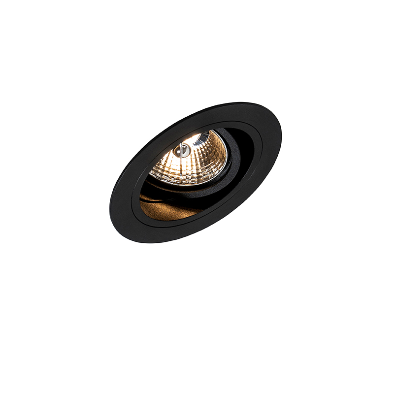 spot encastrable rond noir réglable - chuck 70