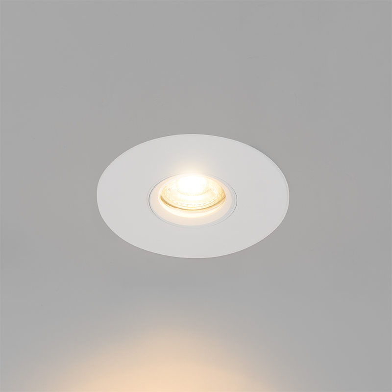 Faretto da incasso moderno bianco 12 cm - Buco