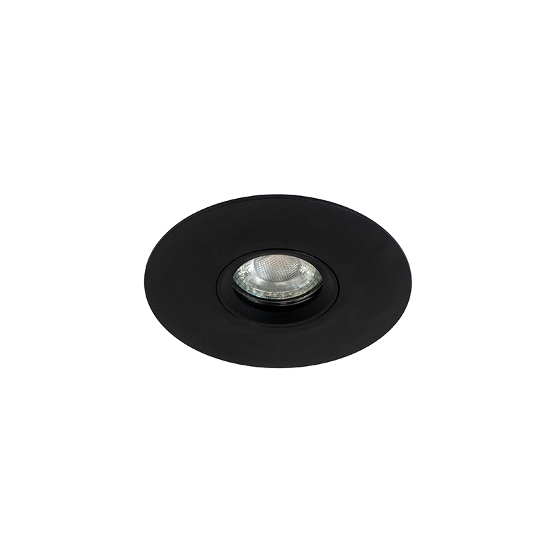 Faretto da incasso moderno nero 12 cm - Buco