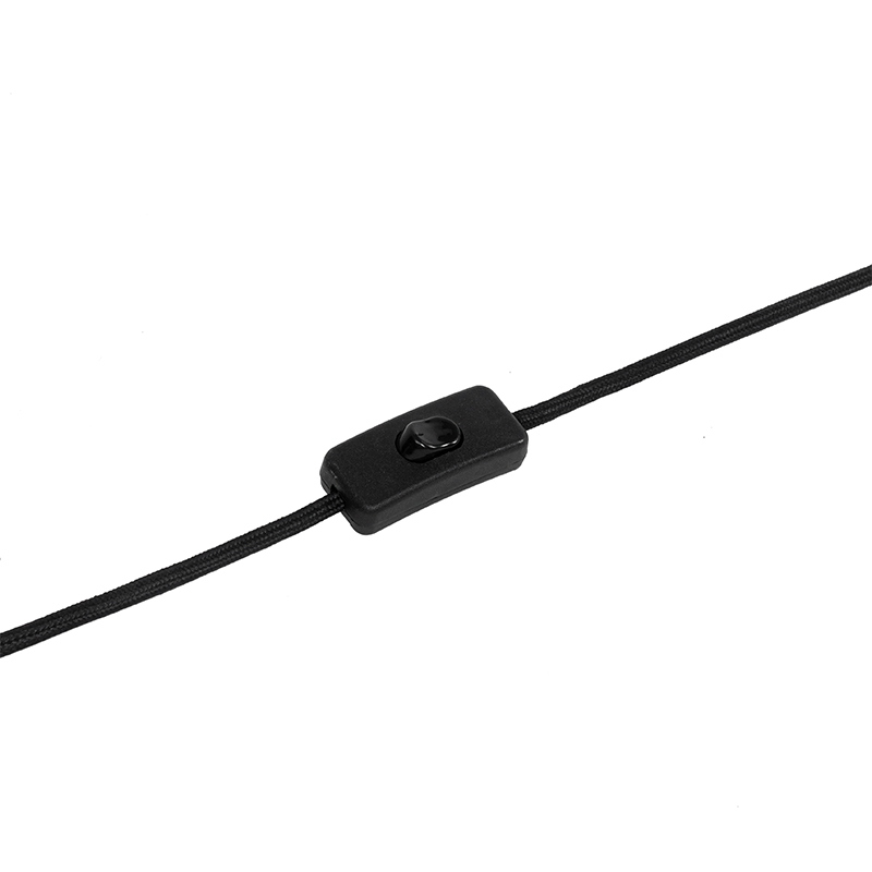 Lampada da tavolo moderna nera con paralume fumé - Maly