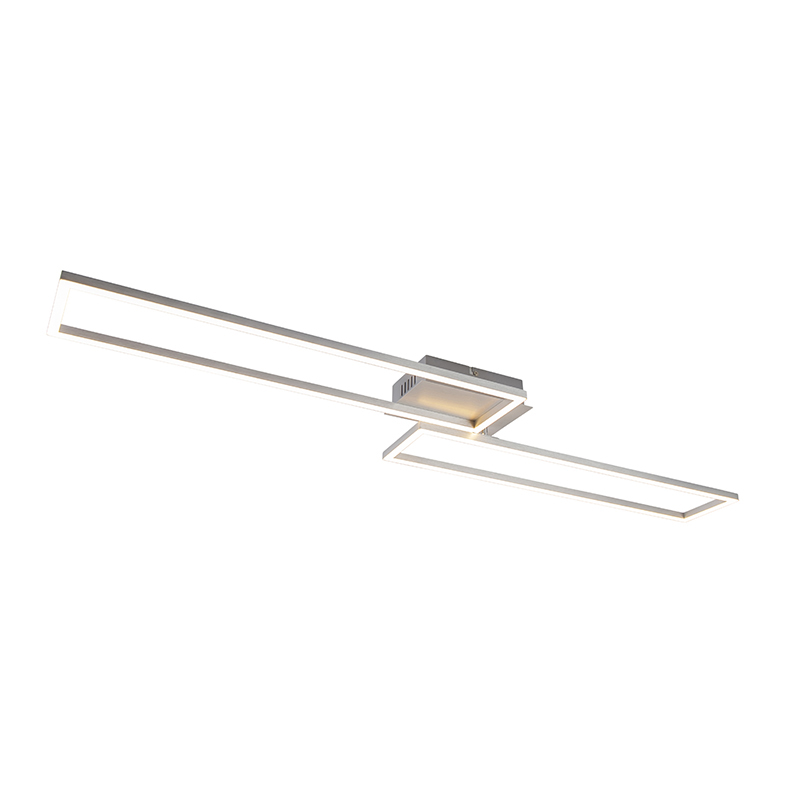 Stropné svietidlo obdĺžnikové oceľové 3-stupňové stmievateľné - Plazas Novo