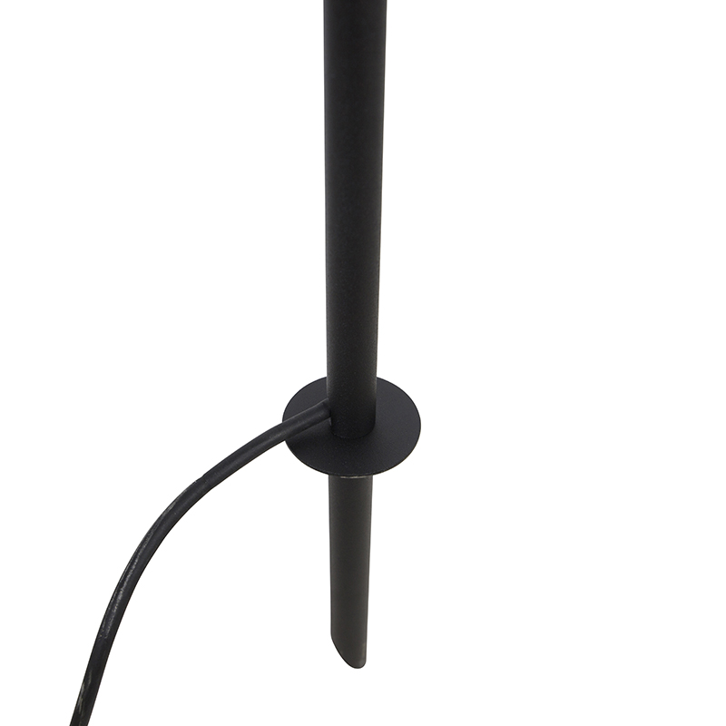 Foco de jardín negro regulable IP44 con cable y enchufe - Basic