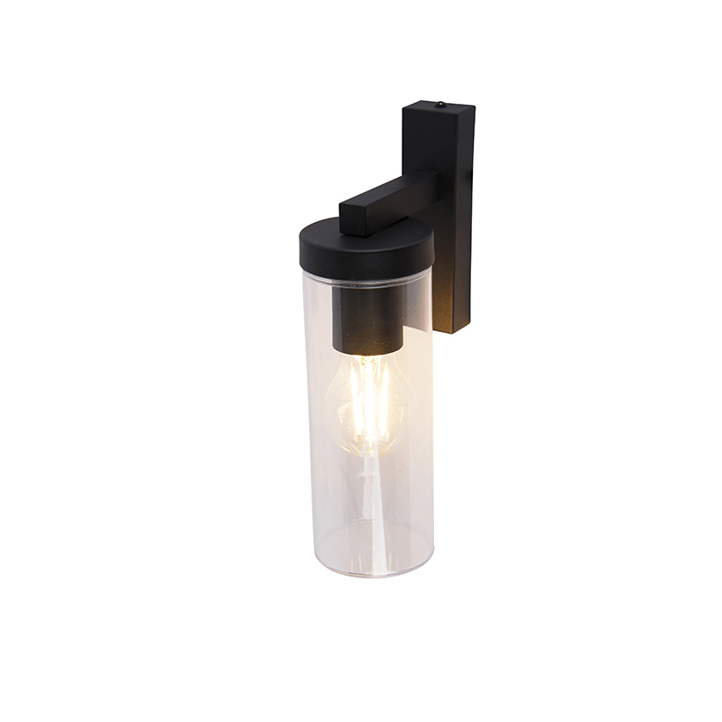 Moderne wandlamp zwart IP44 - Jara Moderne wandlamp zwart IP44 - Jara