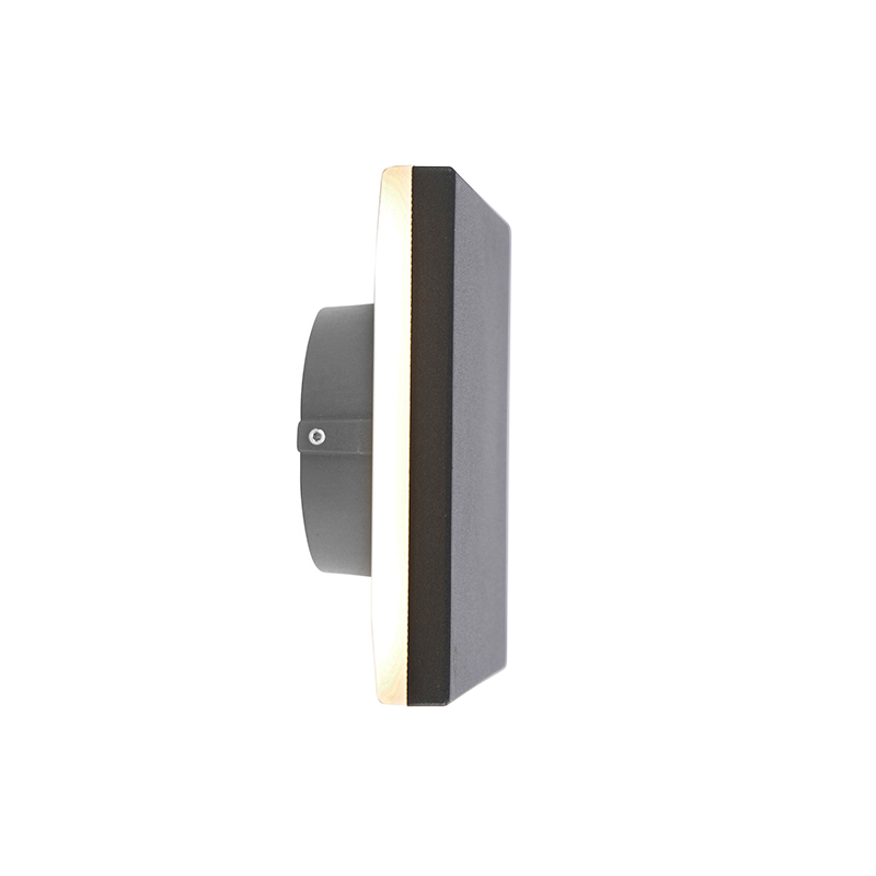 Aplique de diseño gris aluminio 15 cm con LED 9W - Skyf