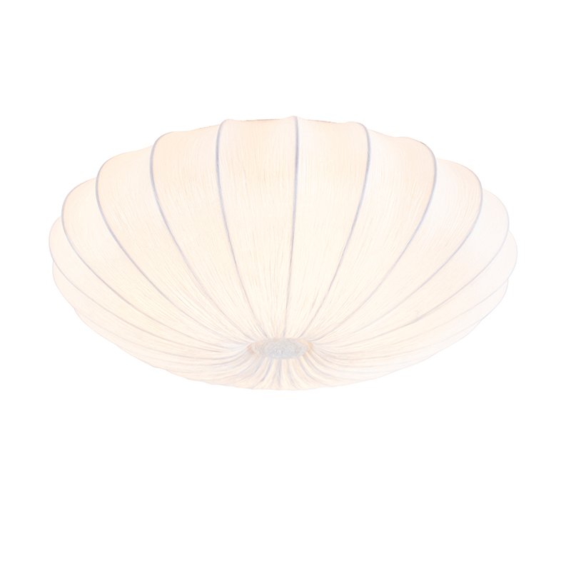 Design loftlampe hvid silke 60 cm - Plu