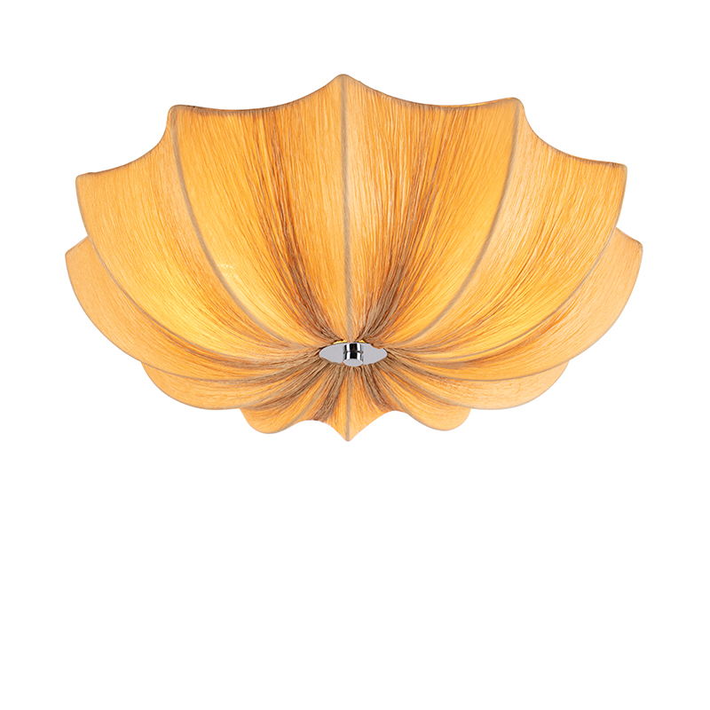 Design plafondlamp beige zijden 52 cm - Plu Design plafondlamp beige zijden 52 cm - Plu