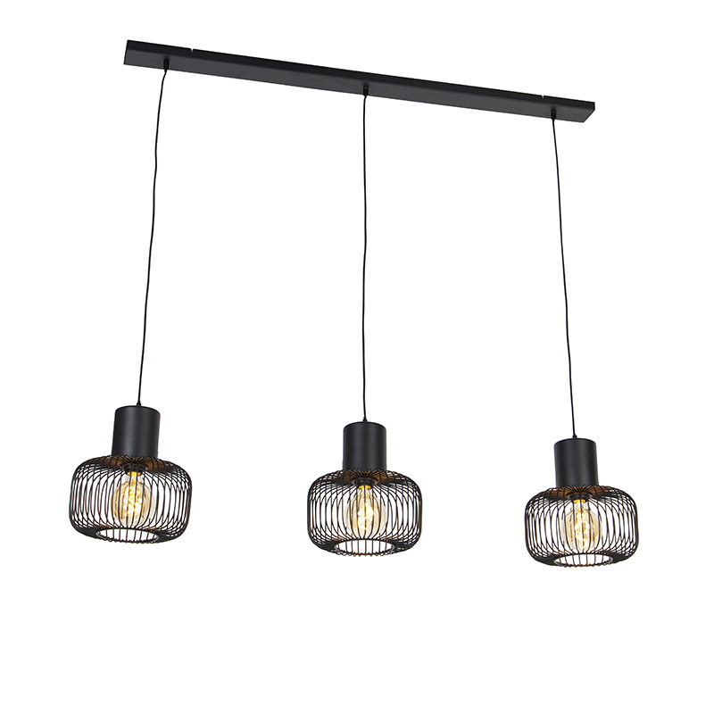 Design hängande lampa svart 3-ljus – Baya