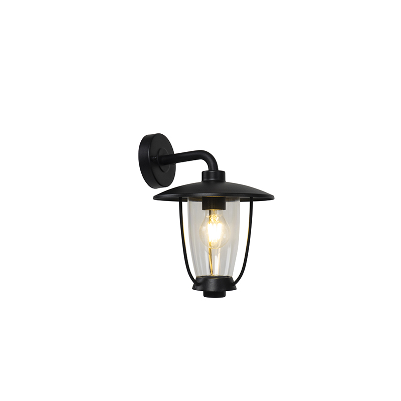 Moderne buitenwandlamp zwart IP44 - Khana Moderne buitenwandlamp zwart IP44 - Khana