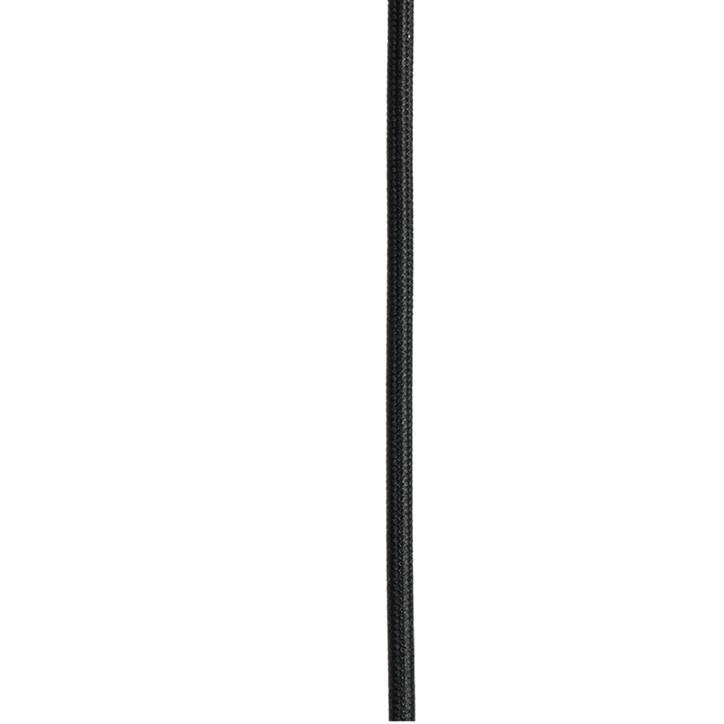 Lampadario Art Déco nero e vetro fumé 3 luci - Pallon