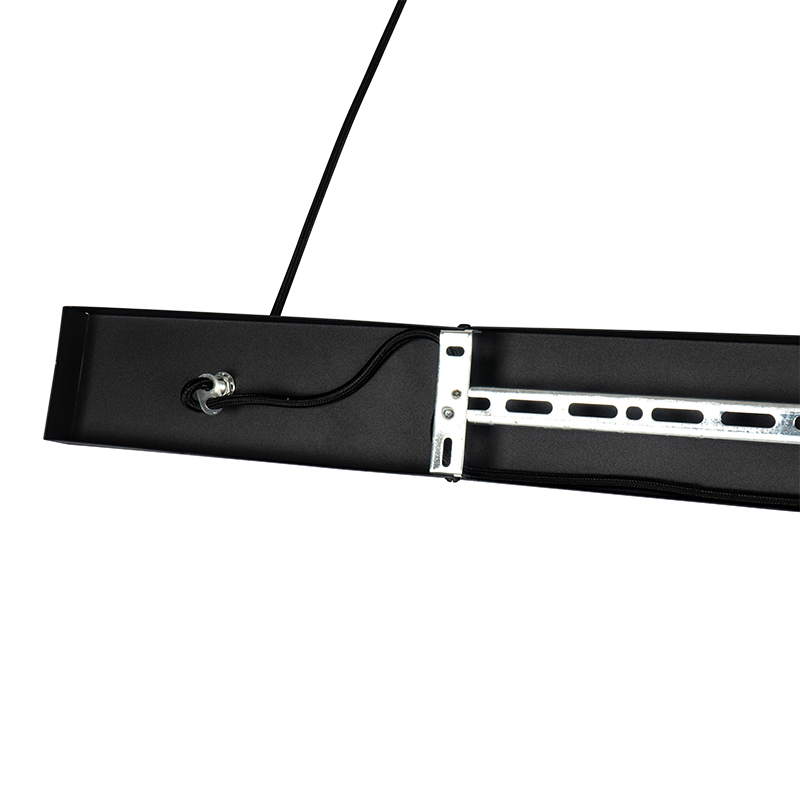 Lampadario Art Déco nero e vetro fumé 3 luci - Pallon
