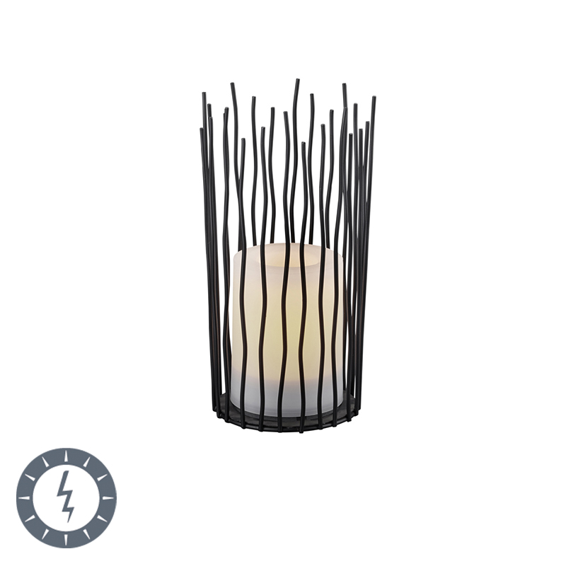 Tafellamp met flame effect incl. LED op solar IP44 - Cordo Tafellamp met flame effect incl. LED op solar IP44 - Cordo