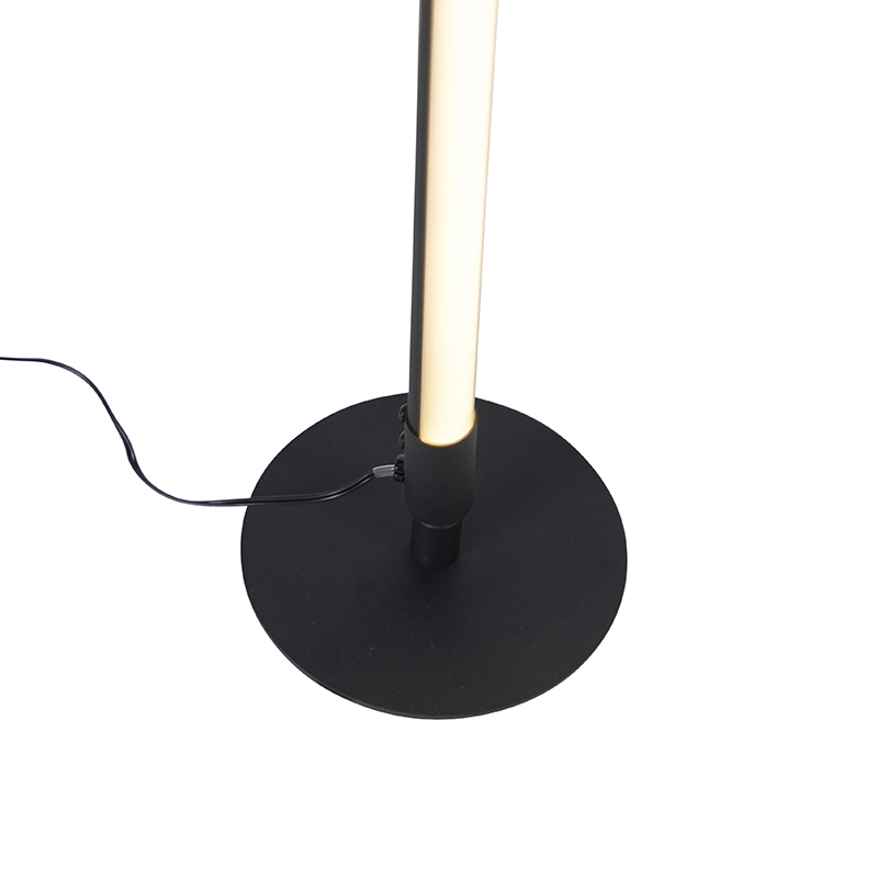 lampadaire noir avec led avec variateur tactile dimmable 3 niveaux - line-up