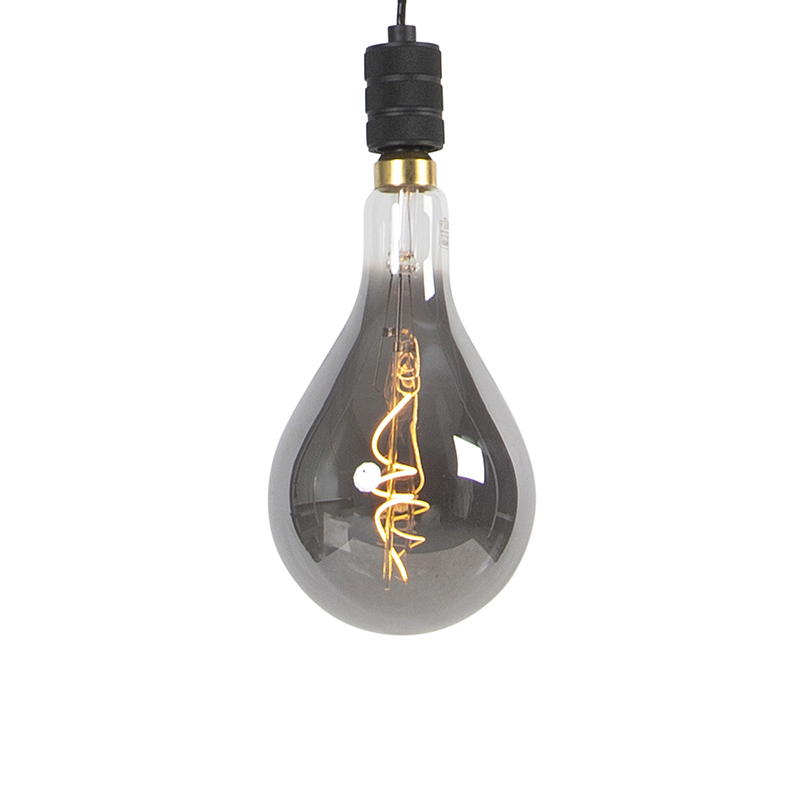Lampă suspendată incluzând sticlă de fum cu filament spiralat A165 - Cavalux