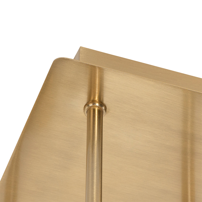 Moderne Deckenleuchte Gold 5-Licht mit Rauchglas - Athen