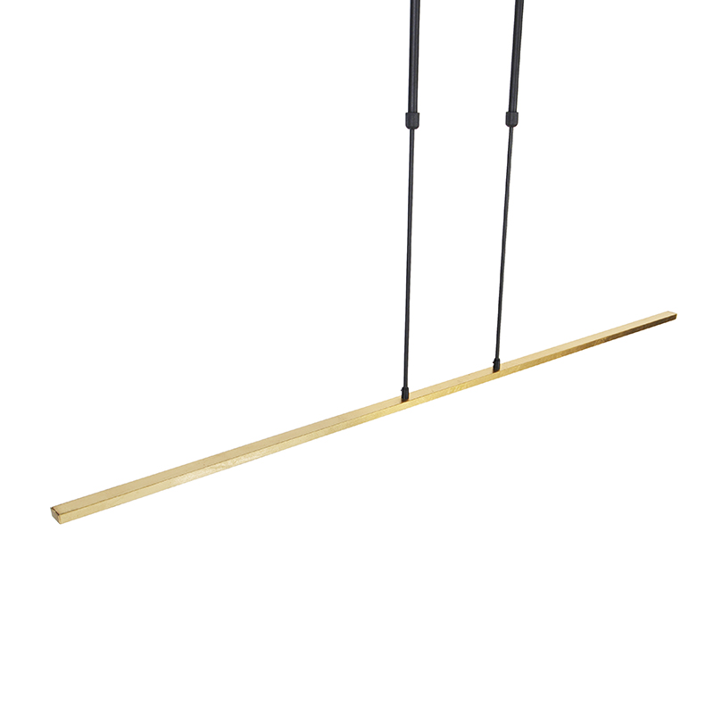 Lámpara colgante negra con dorado con LED regulable - Bold
