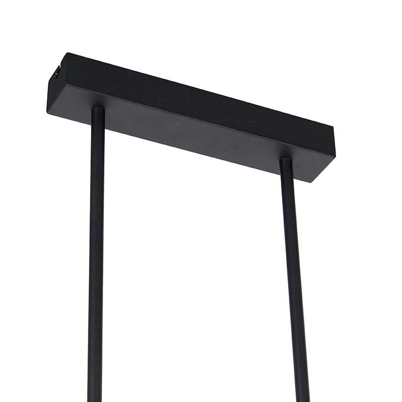 Lámpara colgante negra con dorado con LED regulable - Bold