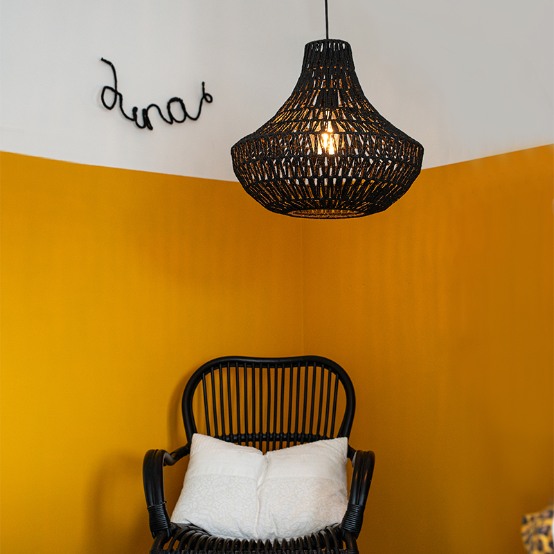 Retro hanglamp zwart 50 cm - Lina Cono Retro hanglamp zwart 50 cm - Lina Cono