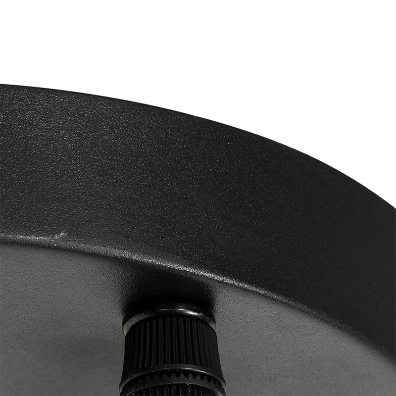 Lámpara colgante industrial negra con hormigón redonda 3 luces - Pedra