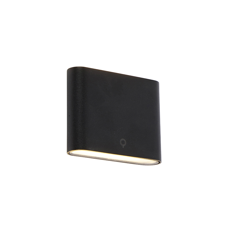 Aplică modernă de exterior neagră 11,5 cm cu LED IP65 - Batt