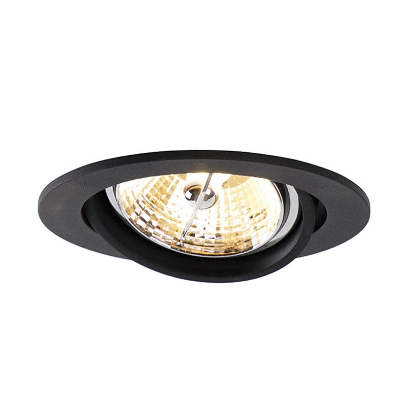 Moderné zapustené bodové svetlo čierne sklápateľné AR70 - Cisco