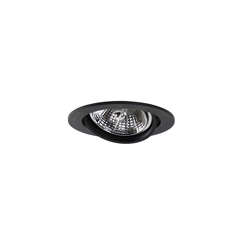 spot encastrable moderne noir inclinable ar70 - cisco