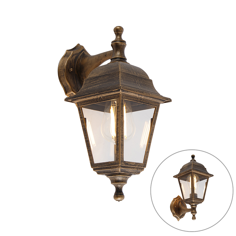 Vonkajšia nástenná lampa starožitné zlato IP44 - Capital Vonkajšia nástenná lampa starožitné zlato IP44 - Capital