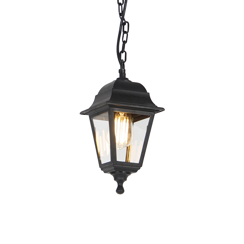 Classic outdoor hanging lamp black IP44 - Capital