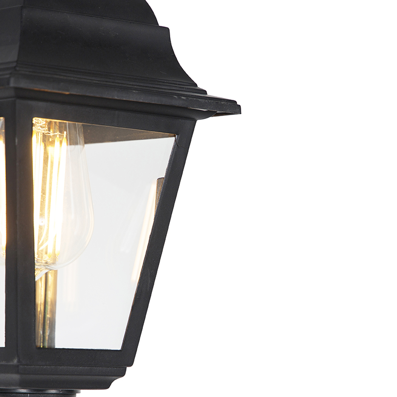 lampe à suspension d'extérieur classique noire ip44 - capital