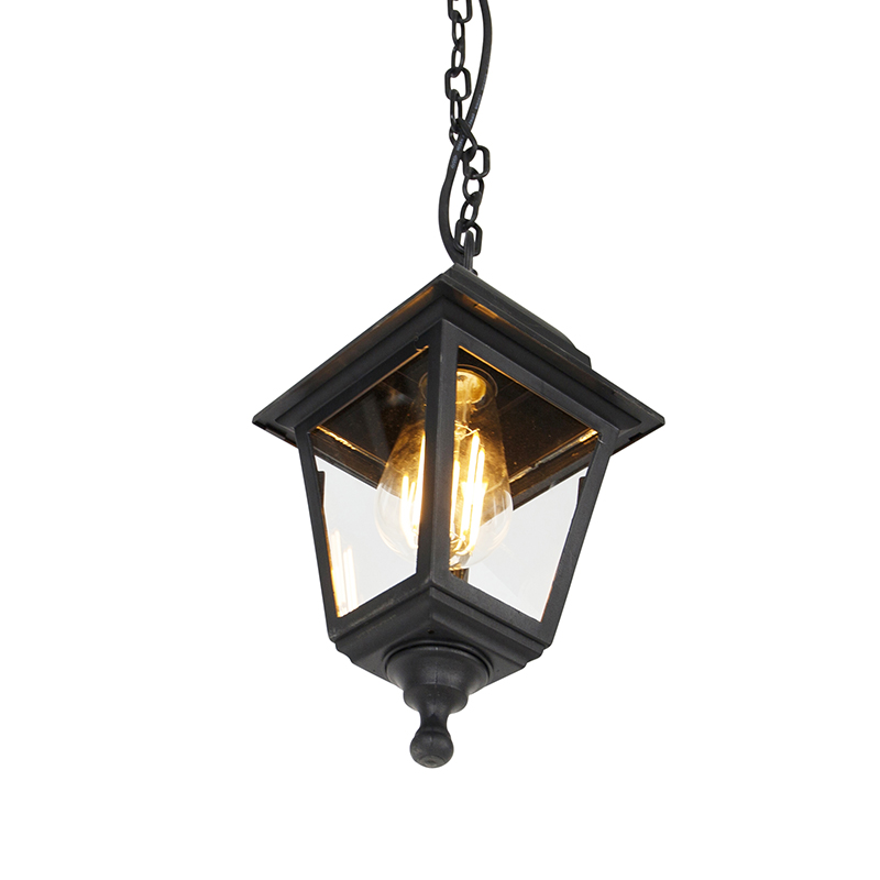 lampe à suspension d'extérieur classique noire ip44 - capital