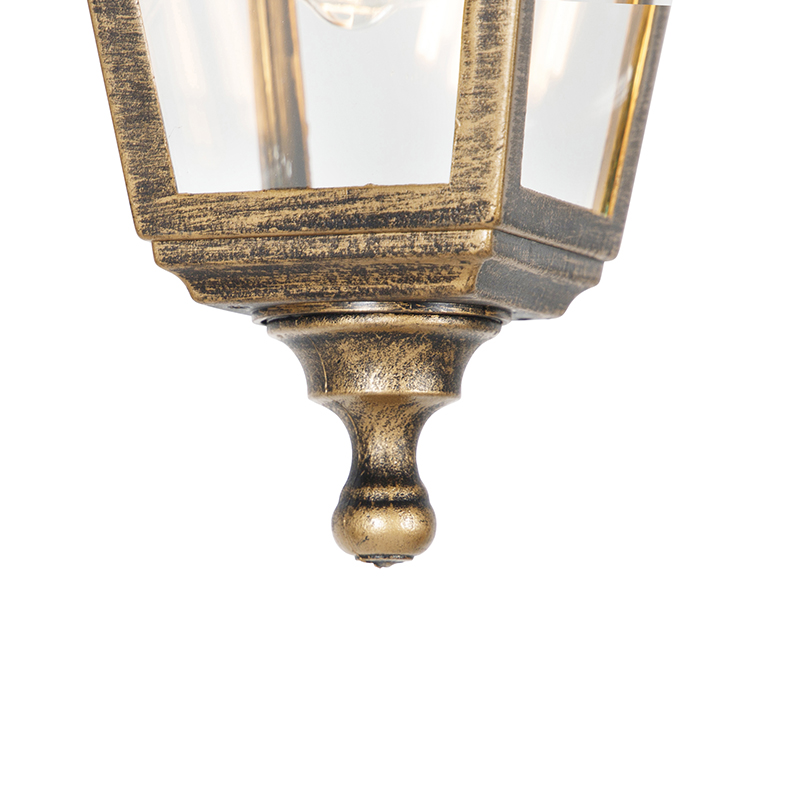 Classic Outdoor Pendant Light Antique Gold IP44 - Capital